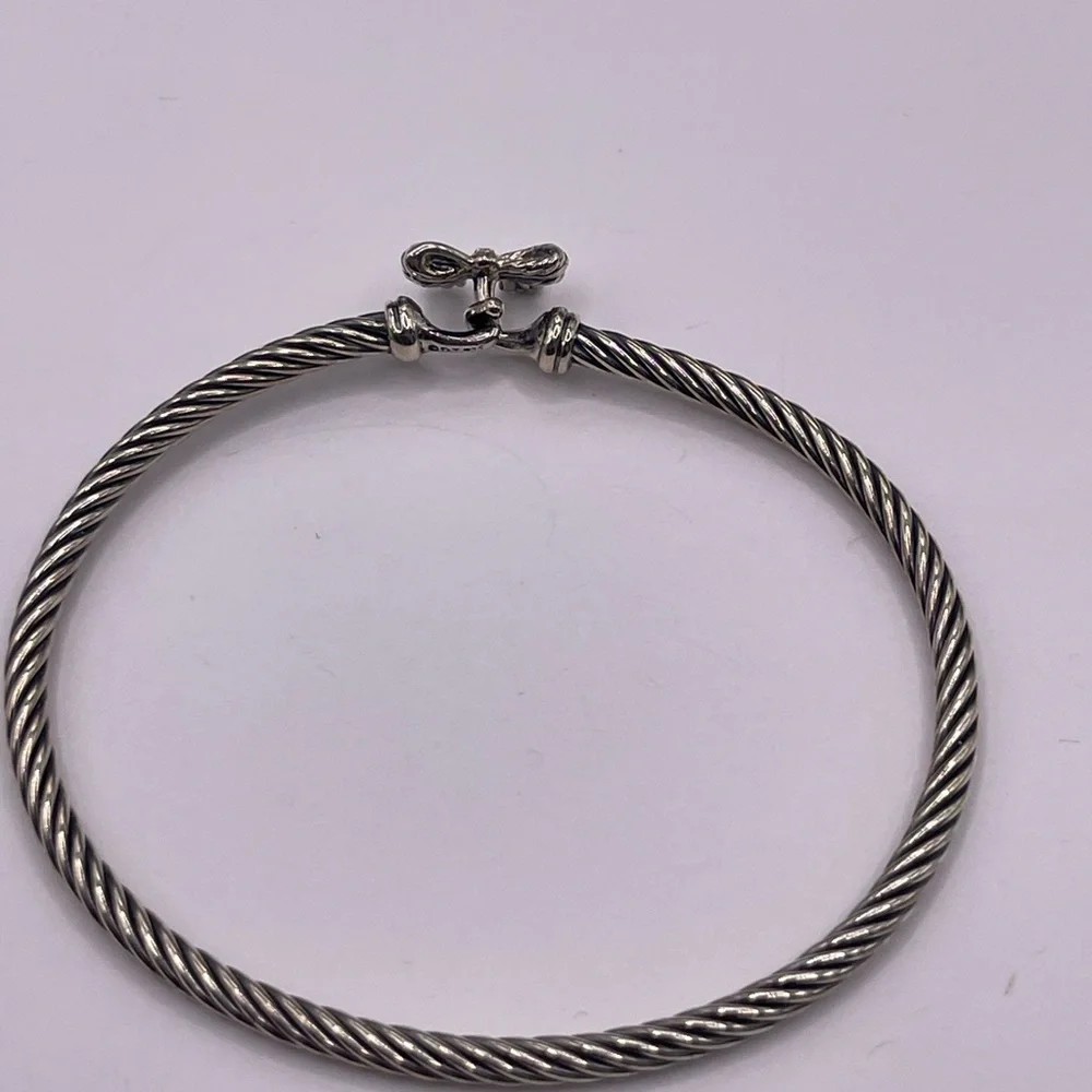 David Yurman Chatelaine Bow Bracelet with Sterling Silver - Picture 6 of 8